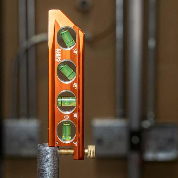 Klein Tools 6.25 in. 4-Vial Torpedo Conduit Level, High