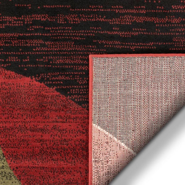 Well Woven Dulcet Bingo Red 5 ft. x 7 ft. Modern Geometric Area Rug 19405 -  The Home Depot