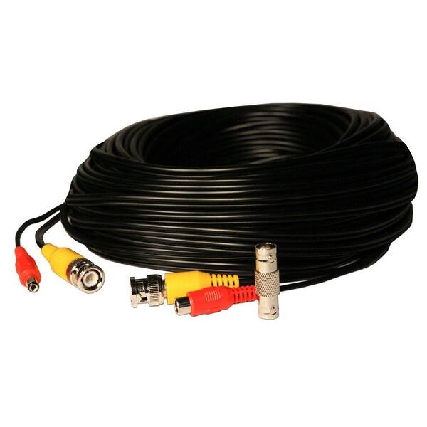 Security Labs 100 ft.BNC Video 2.1mm DC Power Extension Cable - Black