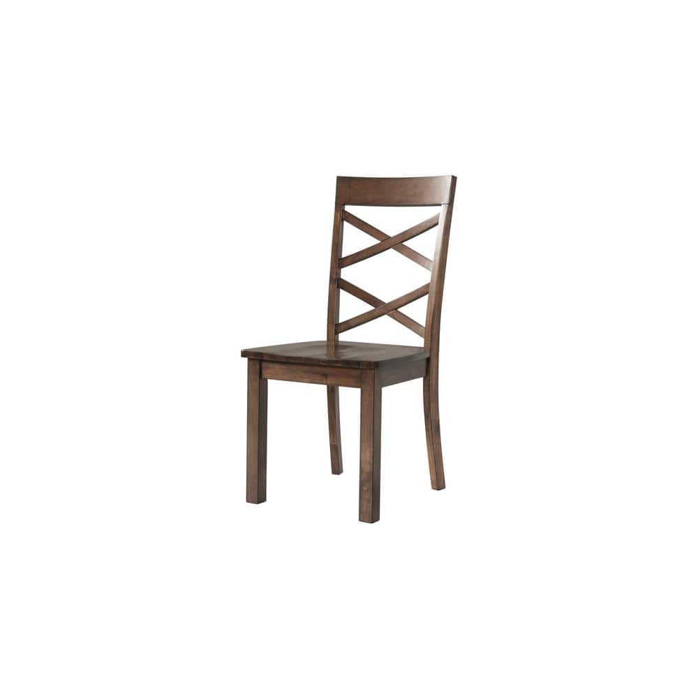 Rustic Walnut 6-Piece Dining Set with Bench and Chairs
