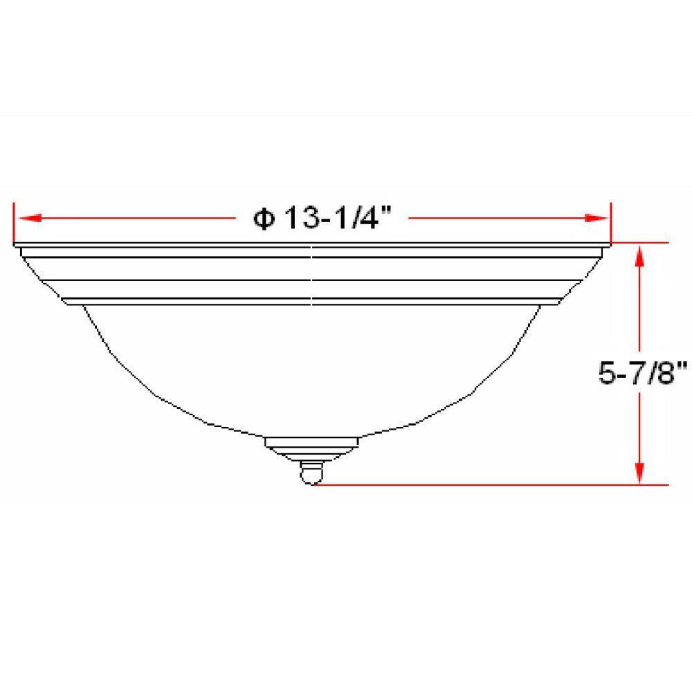 Millbridge Satin Nickel 2-Light Flush Mount Ceiling Light with Alabaster Glass