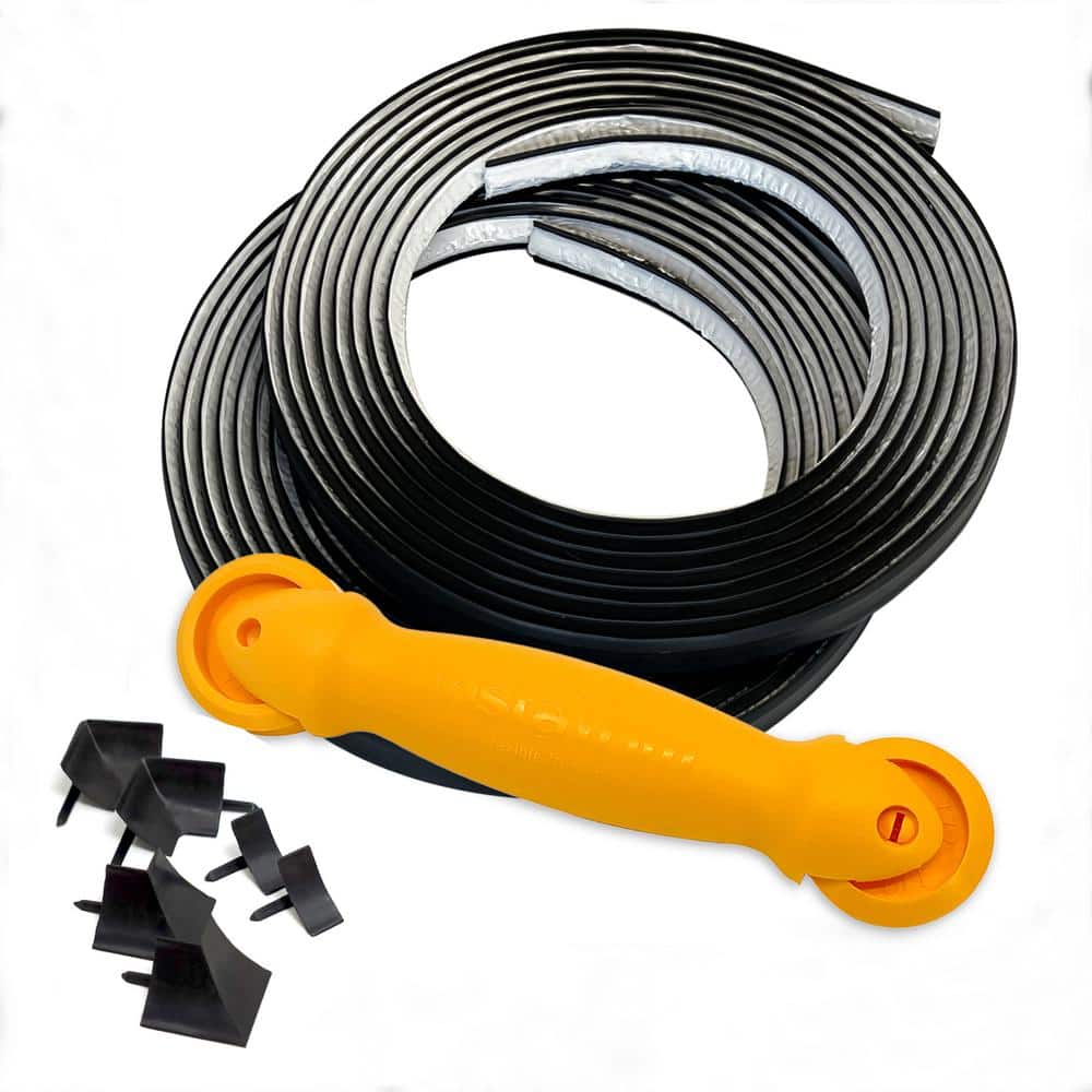 InstaTrim 1/2 in. x 20 ft. Black, PVC SelfAdhesive Flexible Caulk Trim