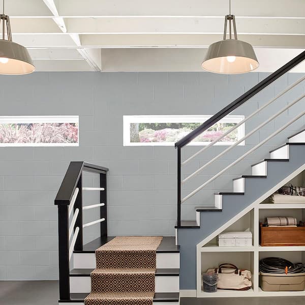 5 gal. #876 Basement Gray Flat Interior/Exterior Dry Plus Basement & Masonry Waterproofer