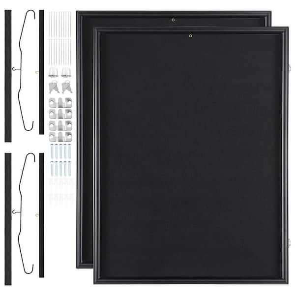 2PCs Jersey Display Frame Case 23.3 x 31.2 x 1.5 in. Black Lockable Sport Jersey Shadow Box Picture Frame 2025 Update