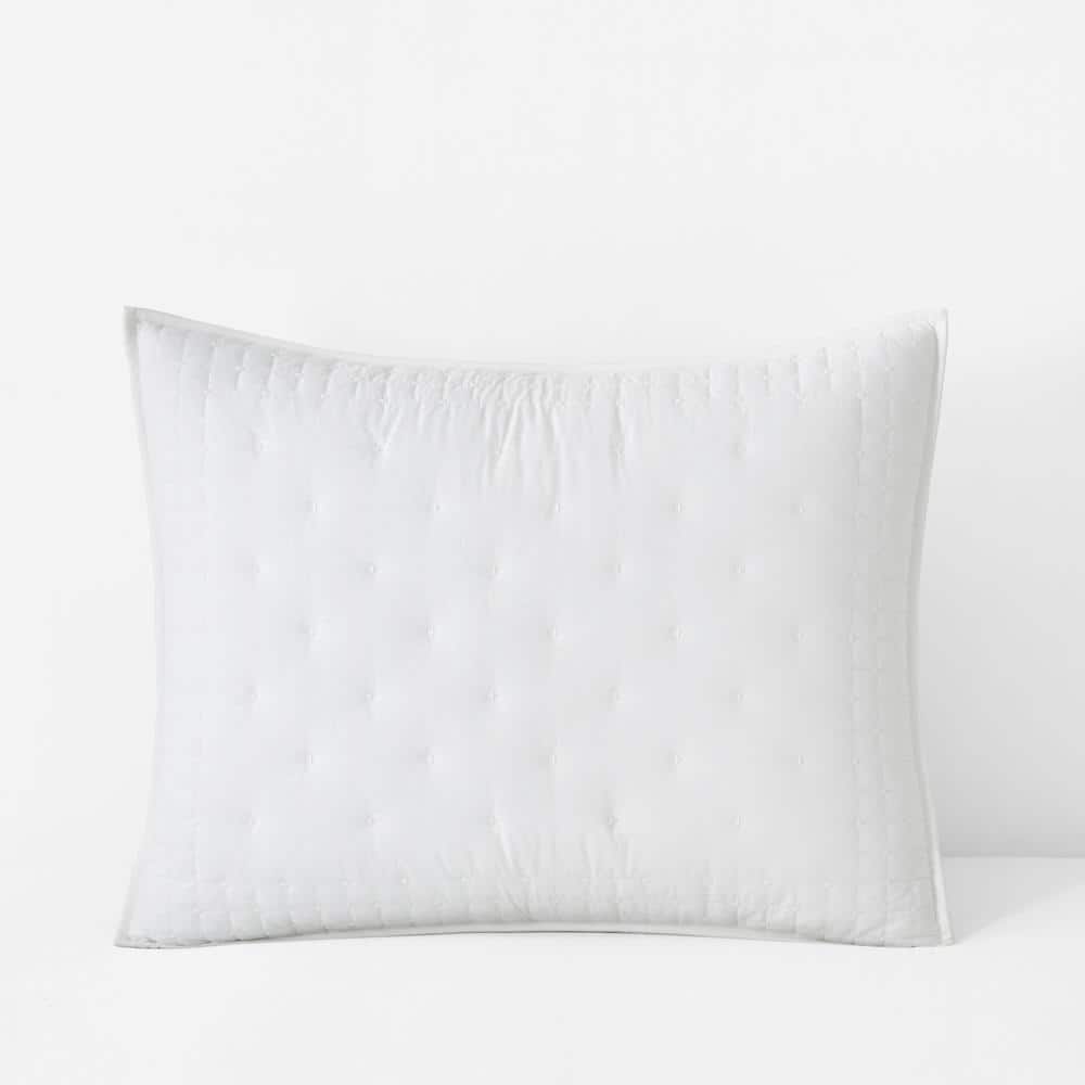 The Company Store Pintuck White Cotton King Sham 51452FKWHITE The