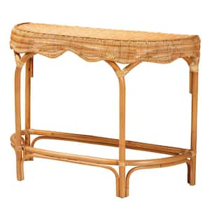 Wakana 42.1 in. Natural Rattan Rectangle Wicker Console Table