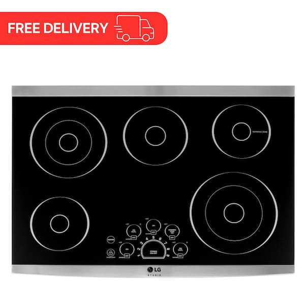 STUDIO 30 in. Radiant Electric Cooktop in Stainless Steel with 5 Burner Elements and SmoothTouch Controls