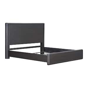 Eastbrook Modern Black Acacia Solid Wood Frame Queen Panel Bed