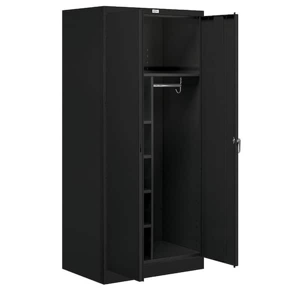 Salsbury Industries Steel Freestanding Garage Cabinet in Black (36 in. W x 78 in. H x 24 in. D)