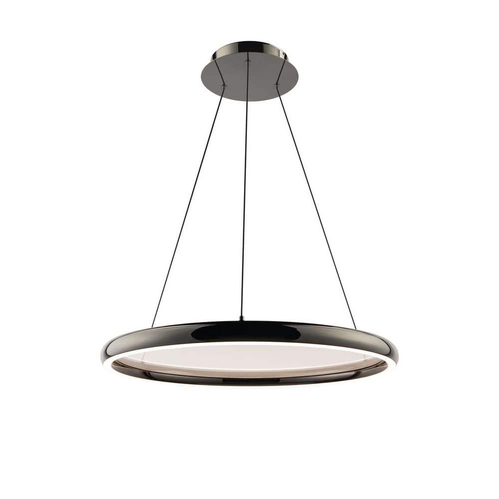 Huxley 23 in. 1-Light Black Integrated LED Pendant Light Selectable 4CCT 2700K-3000K-3500K-4000K price history on PriceWatchPro