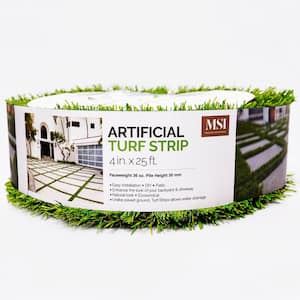 0.33 ft. x 25 ft. Pine Green Artificial Grass Turf Strip