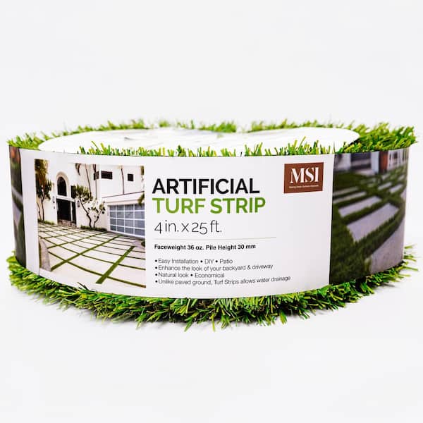 MSI Emerald Green 0.33 ft. x 25 ft. x 30 mm Cut to Artificial Turf Strips