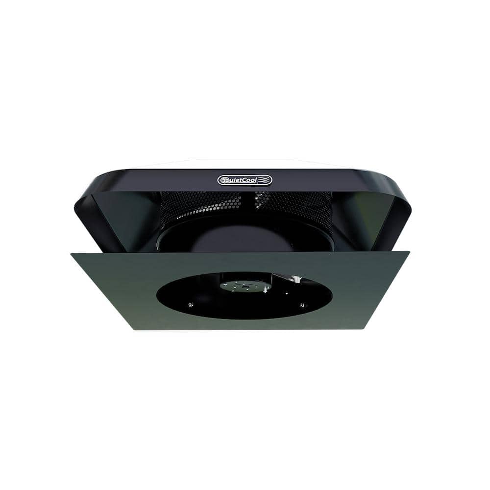 Black Galvanized Steel Smart Roof Mount Attic Fan