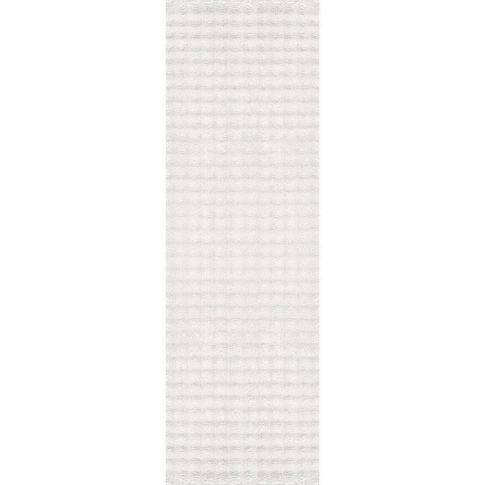 Sequoia 2 ft. x 7 ft. White Non-Slip Rubber Back Washable Polyester Checker Indoor Outdoor Area Rug price history on PriceWatchPro
