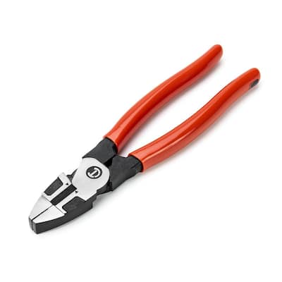 Z2 8 in. High Leverage Linesman Pliers with Dipped Grips