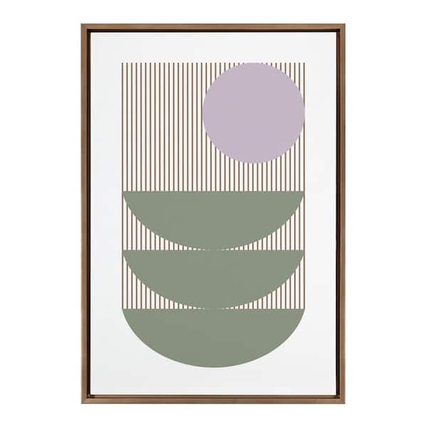 Kate and Laurel Sylvie Minimalist Shapes and Lines by Apricot + Birch Framed Abstract Canvas Art Print 33 in. x 23 in.