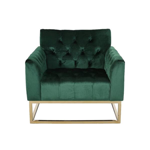 Noble House Claremont Emerald Tufted Club Chair
