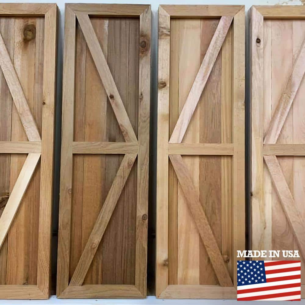 Rustic Western Red Cedar 78" Handcrafted Board-n-Batten Shutters