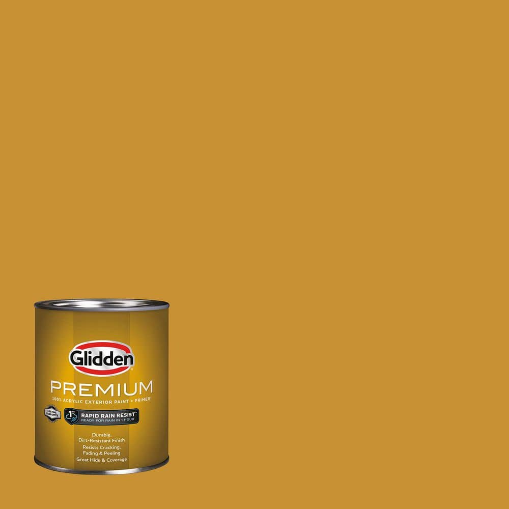Glidden Premium 1 qt. Mecca Gold PPG1209-7 Semi-Gloss Exterior