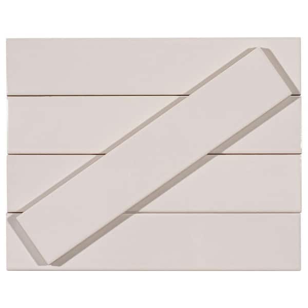 Concerto-Opus Verucci 2 in. x 10 in. Glossy Ceramic Beveled Subway Wall Tile (9.6 sq. ft./Case)