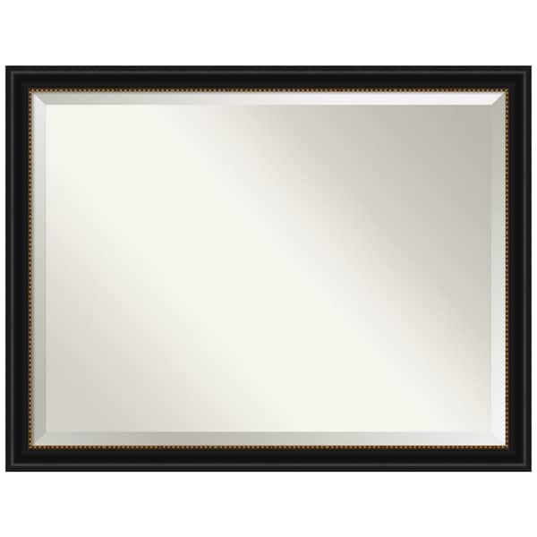 Amanti Art Manhattan Black 44 in. H x 34 in. W Framed Wall Mirror
