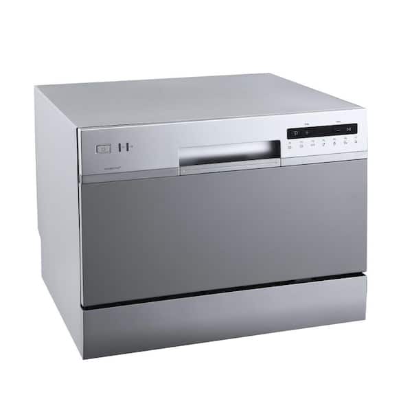 EdgeStar 22 in. Wide 6-Place Setting Countertop Dishwasher - Silver DWP62SV  - The Home Depot