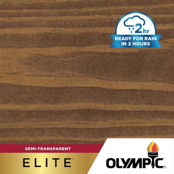 Elite 1 gal. ST-2019 Oxford Brown Semi-Transparent Exterior Stain and Sealer in One Low VOC