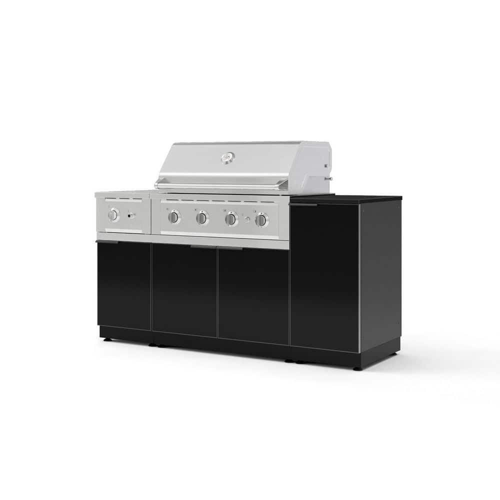 "Outdoor Kitchen 6-Piece 4-Burners Natural Gas Grill Island in Black w/36"" Performance Grill & Dekton Sirus-Countertop" price history on PriceWatchPro