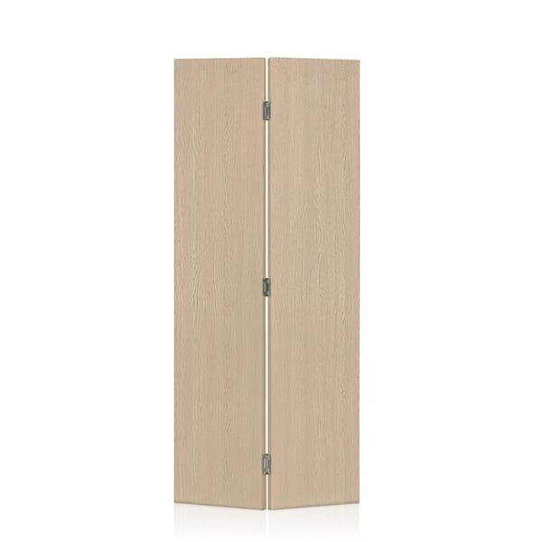 樫の木　ウロ JELD-WEN 24 in. x 80 in. Oak Unfinished Flush Wood Closet Bi-Fold