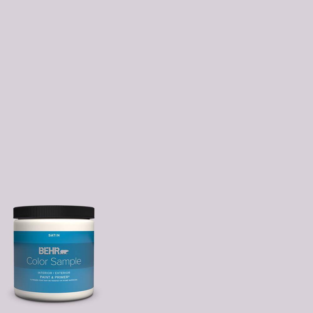 BEHR PREMIUM PLUS 8 oz. 670E 3 Lilac Mauve Satin Enamel Interior Exterior Paint Primer Color Sample B370016 The Home Depot