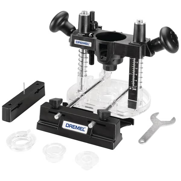 Dremel Plunge Router Rotary Tool Attachment with Rotary Tool Shaper/Router  Table to Sand, Edge, Groove and Slot Wood 335-01+231 The Home Depot
