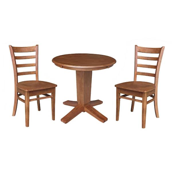 Solid oak round table best sale and chairs