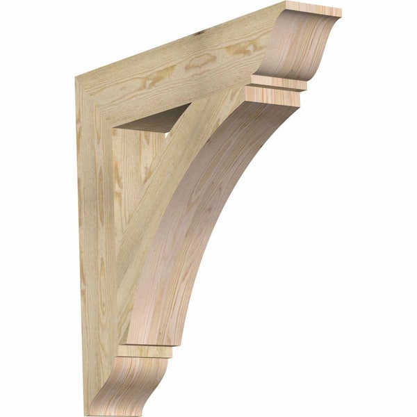 Ekena Millwork 6 in. x 32 in. x 32 in. Douglas Fir Thorton Traditional Rough Sawn Bracket