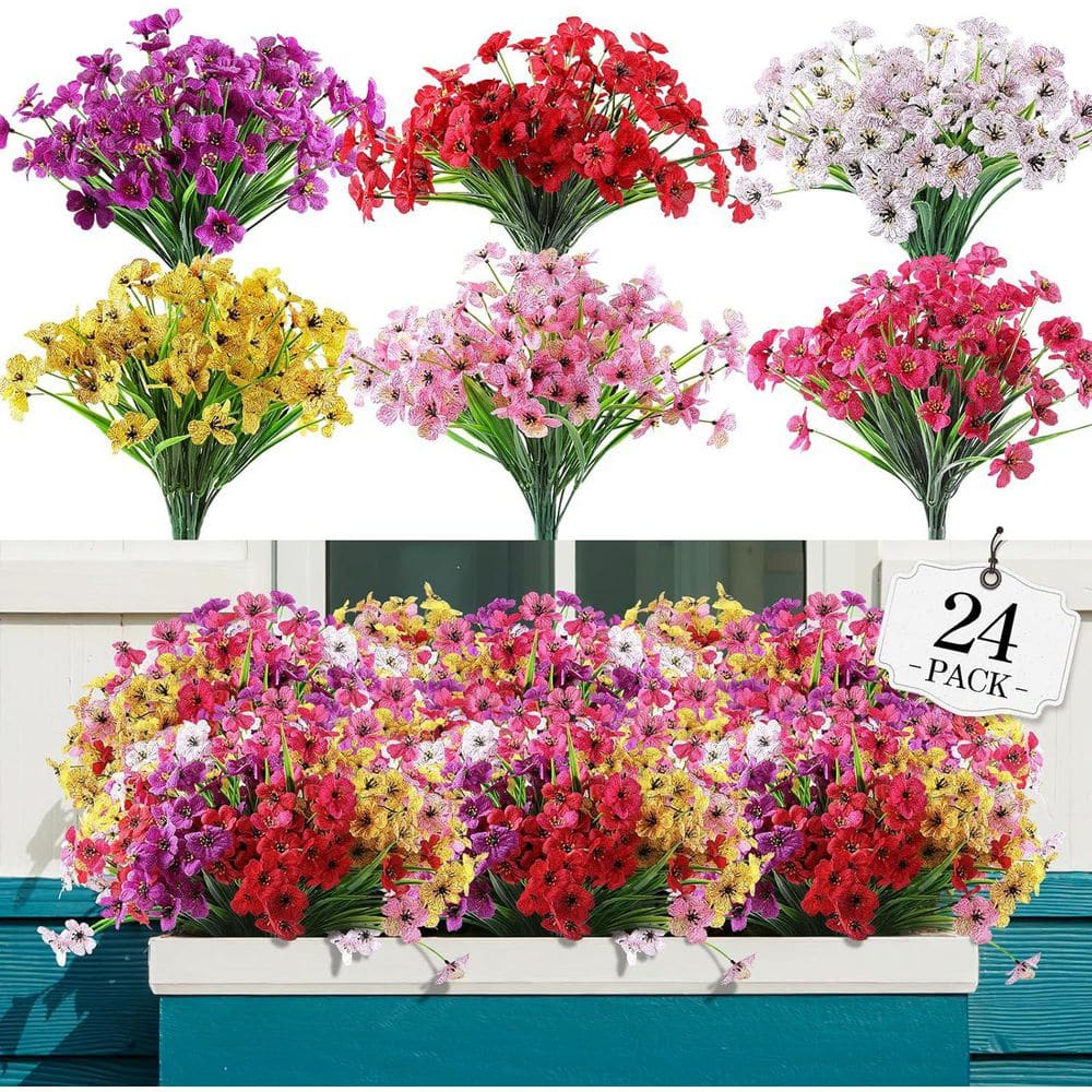 Afoxsos 3.5 in. Multi-Colored Indoor/Outdoor Artificial Daisies