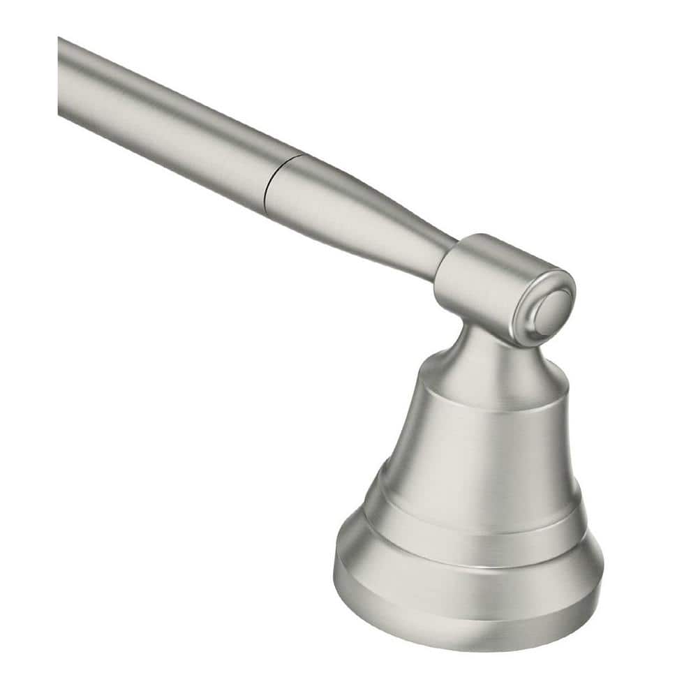 18 in. Wall Mounted Towel Bar in Brushed Nickel