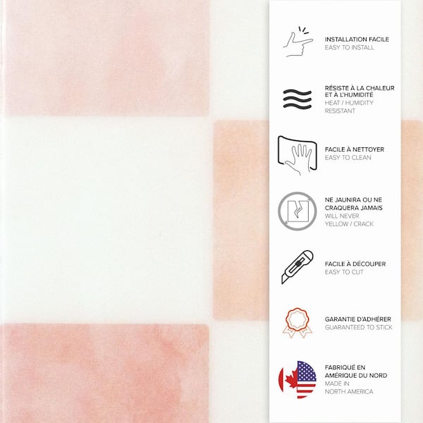 Damier Petra Multicolor 7.75 in. x 7.75 in. Vinyl Peel and Stick Tile (1.59 sq. ft./4 Pack)