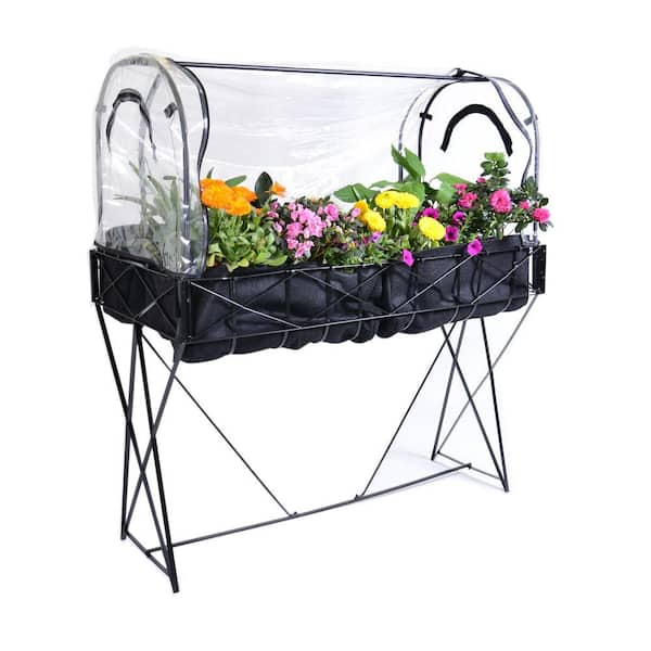 Unbranded Stand-Up Raised Garden Bed with Greenhouse Cover and Shade Cover-DISCONTINUED