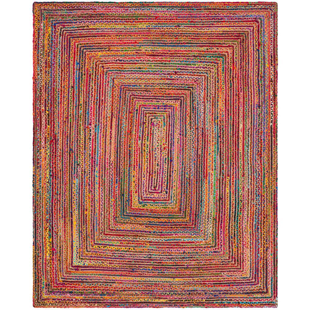 Cape Cod Red/Multi 10 ft. x 14 ft. Striped Border Area Rug price history on PriceWatchPro