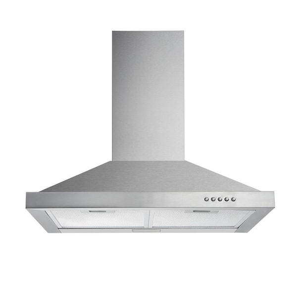 Edendirect 30 in. Wall Mounted Kitchen Range Hood Stainless Steel Convertible 450 CFM Vent LED Lamp 3-Speed