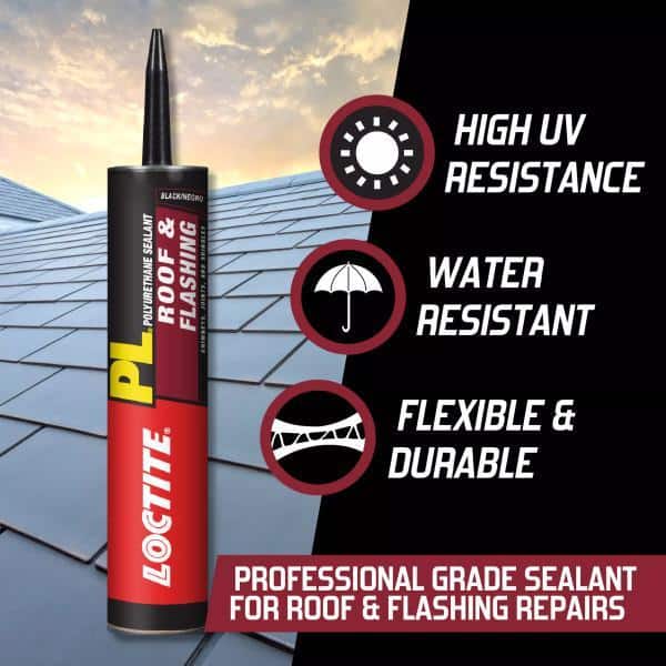 PL S30 10 oz. Black Polyurethane Roof and Flashing Sealant (2-Pack)