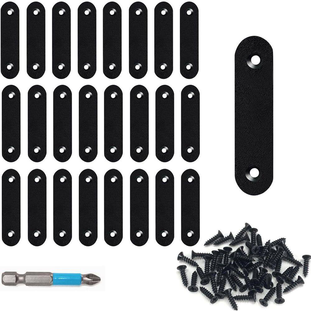 2.2 x 0.63 Stainless Steel Black Straight Bracket Mending Plate with Screws and Screwdriver 24-Pack price history on PriceWatchPro