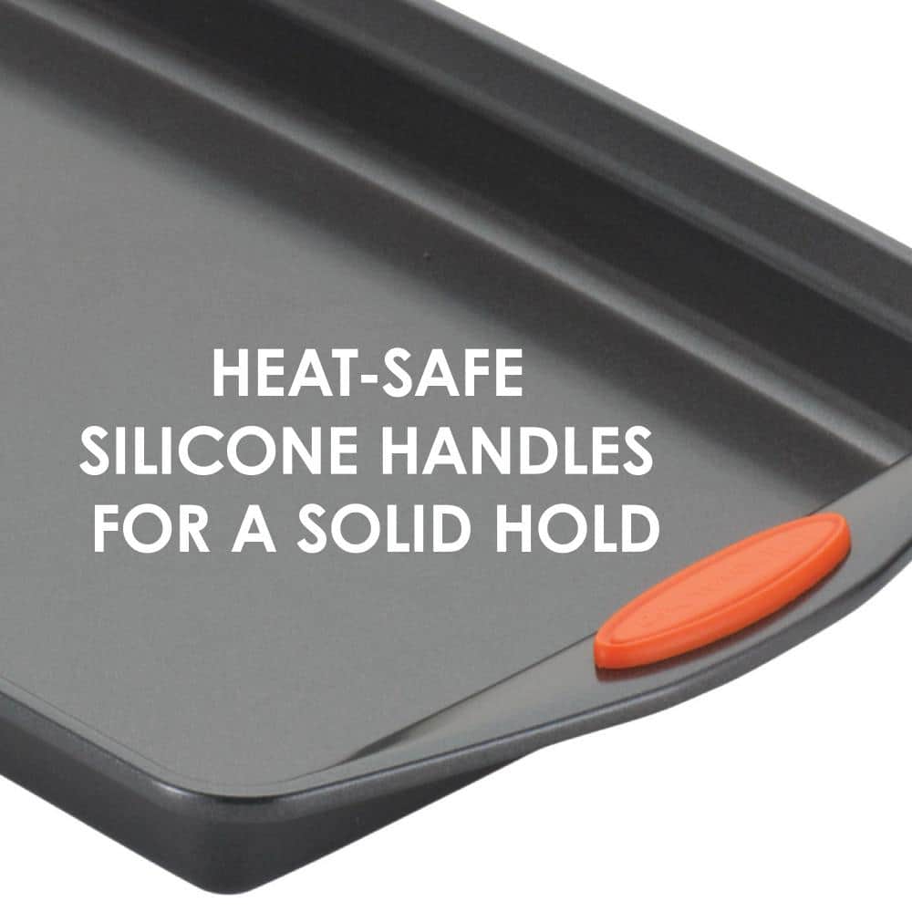 Gray Carbon Steel Non-stick 3-Piece Baking Sheet Pan Set