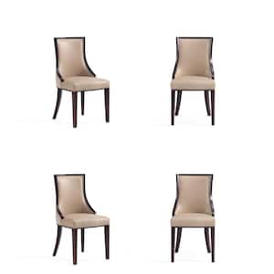 Grand Tan Faux Leather Upholstered Dining Chair (Set of 4)