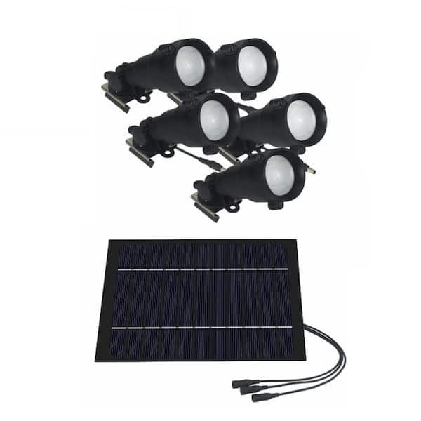 Justincity 2 to 6 in. Diameter Flagpole 5-in-1 Solar LED Flag Pole Solar Light Dusk to Dawn Waterproof Solar Powered Flag Light