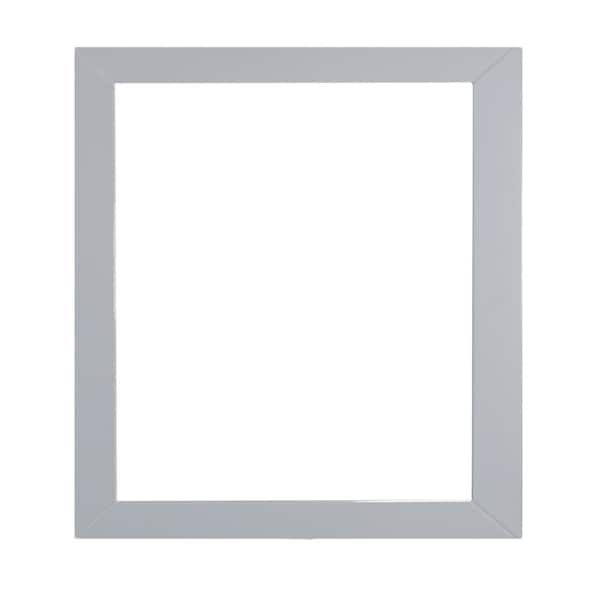 Aberdeen 30 in. W x 30 in. H Framed Rectangular Bathroom Vanity Mirror in Grey