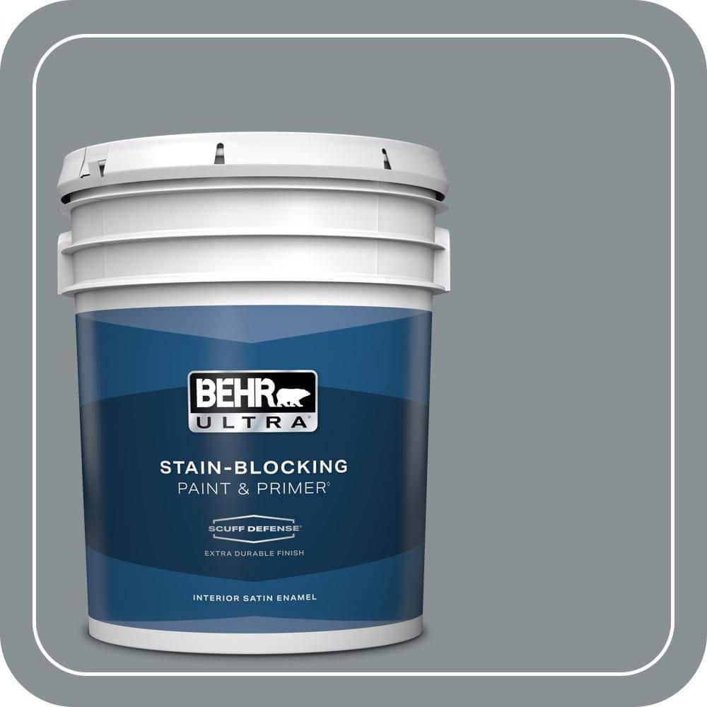 5 gal. #MQ5-29 Gotham Gray Extra Durable Satin Enamel Interior Paint & Primer price history on PriceWatchPro