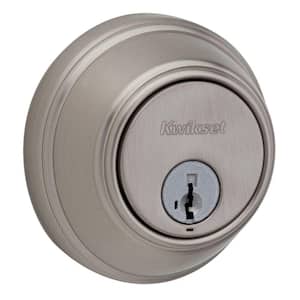 816 Single Cylinder Satin Nickel Key Control Deadbolt Featuring SmartKey Security with Microban Antimicrobial Technology
