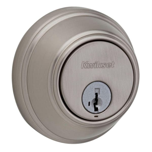 Kwikset 816 Single Cylinder Satin Nickel Key Control Deadbolt Featuring SmartKey Security with Microban Antimicrobial Technology