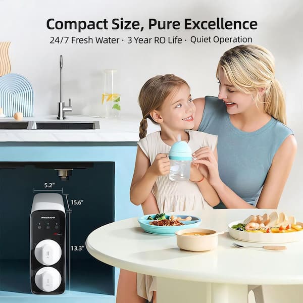 MIZUDO Megaflo Mini 8-Stage Tankless Reverse Osmosis System, 1000