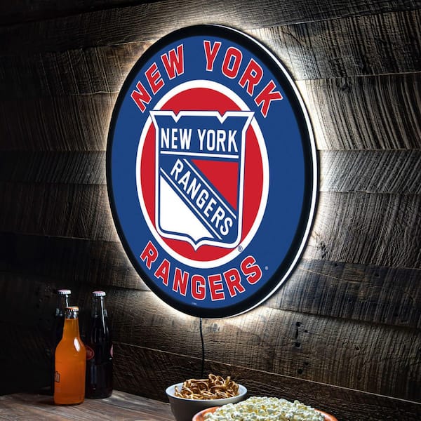 Evergreen New York Rangers Round 23 in. Plug-in LED Lighted Sign